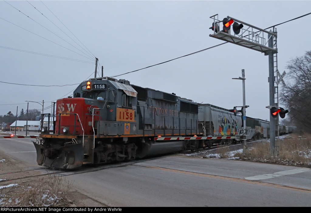 UP 1158 trails the train across SR 140